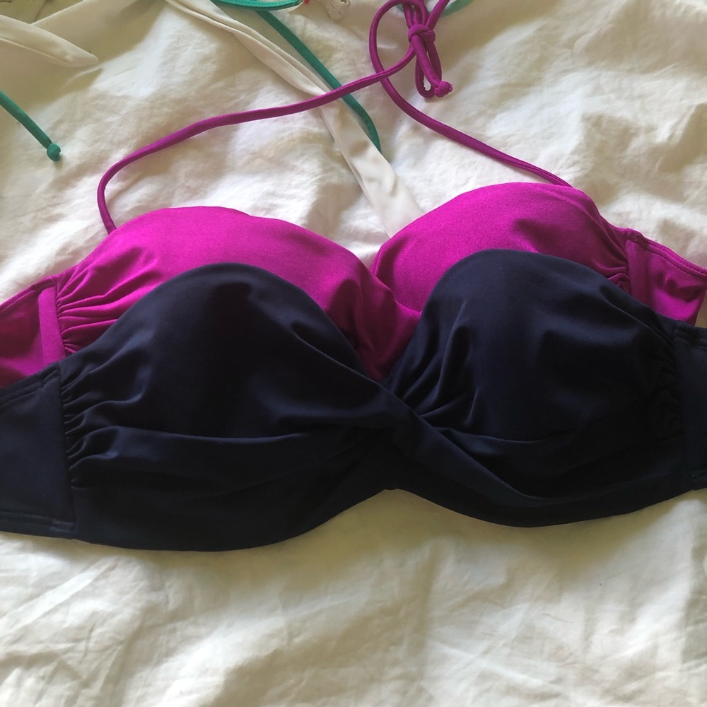 Two Victoria’s Secret bandeau swim tops 34C